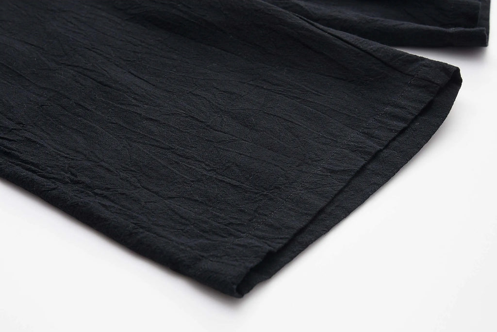 Men Cotton Linen Shorts Summer Lightweight Breathable Casual Beach Style Shorts Basic Solid Color Sweatpants Elastic Waist