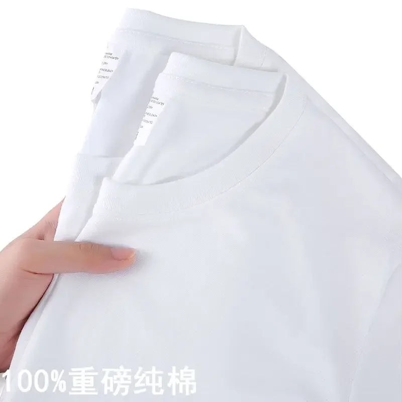 100% Cotton Short-Sleeve T-Shirt - Casual O-Neck Unisex Tee