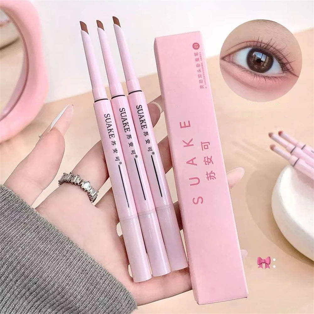 2 In 1 Matte Aegyosal Pen Glitter Brightening Highlight & Shadow Stick Double-end Eye Makeup Lying Silkworm Eyeliner Gel Pencil