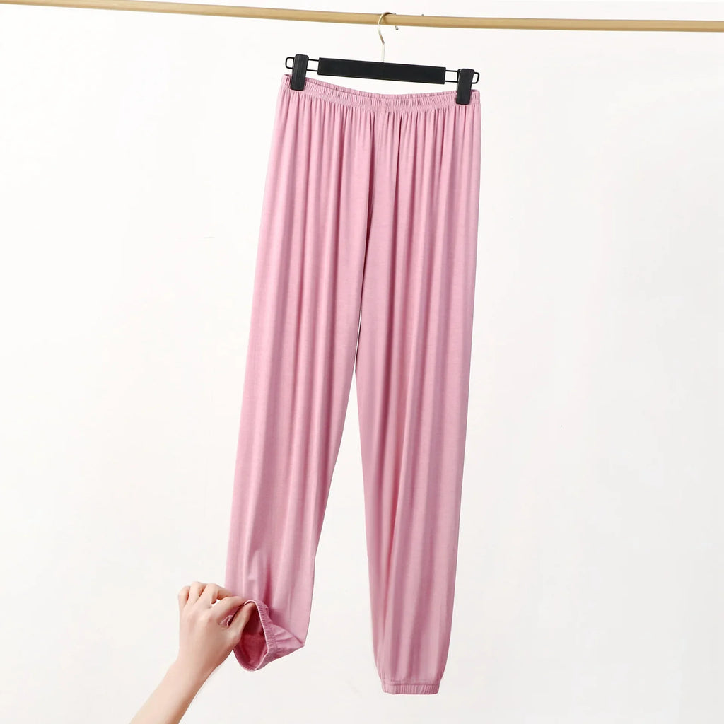 Women's Plus Size Modal Sleepwear Pants - Casual Loose Fit Trousers