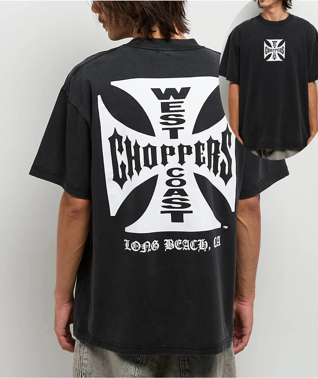 Retro Biker Cross Graphic T Shirt Men Women'S Black Cotton Oversized Short Sleeve Streetwear Casual Motorcycle Style Tee Tops