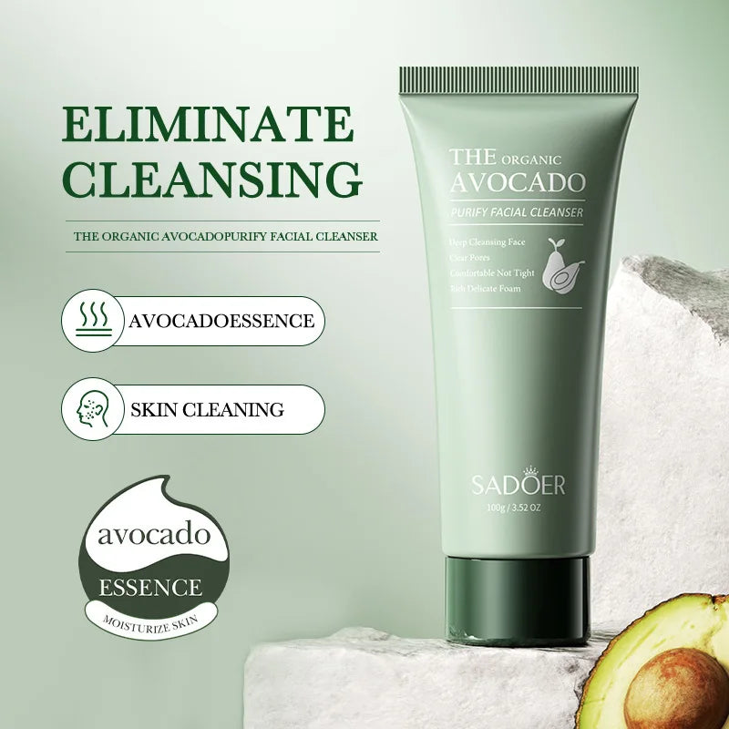 SADOER Avocado Skincare 6-Piece Set - Cleansing, Moisturizing, Care