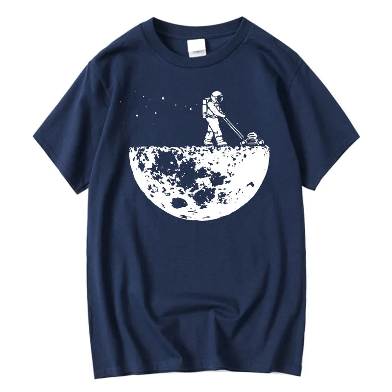 Summer Men T-Shirt High Quality 100% Funny Cotton Lunar Cleaner Printing Casual Cool Loose O-Neck Male Soft Tshirt Hip Hop Tees