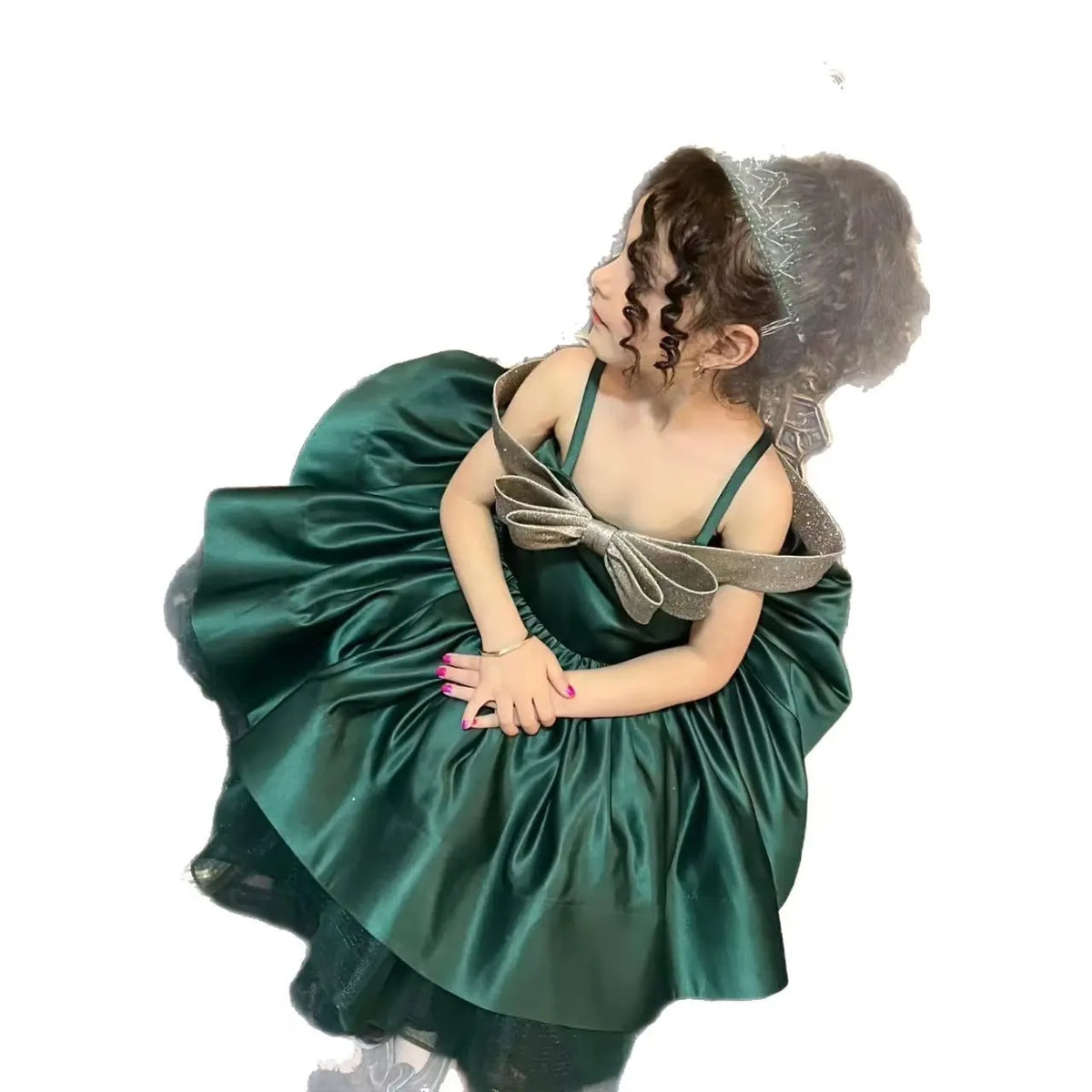 Dreamy Vow D168 Elegant Green Flower Girl Dress Princess Princess Kids Wedding Birthday Festival Party Pageant Formal Gown