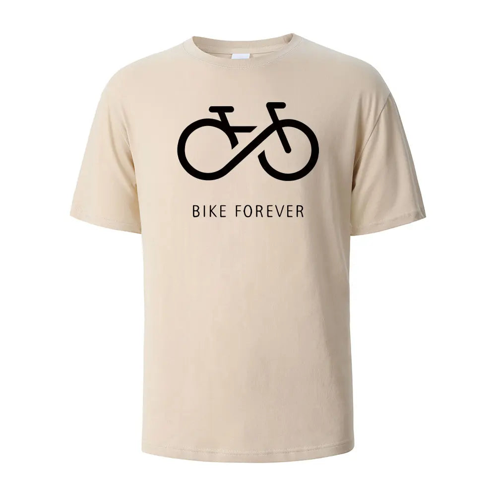 Bike Forever Men's Crewneck T-Shirt - 100% Cotton Casual Tee