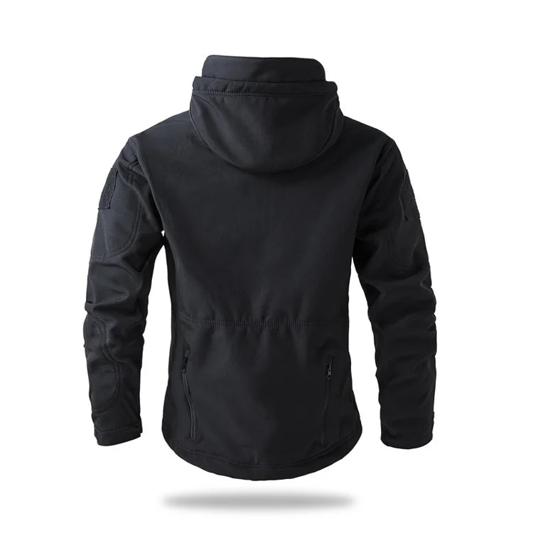 Lurker Shark Skin Soft Shell Tactical Jacket Men Waterproof Fleece Hooded Coat Hunt Clothes Autumn New Outdoor Camouflage Jacket
