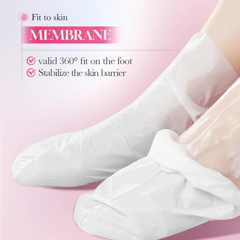 5 Pairs SADOER Collagen Sakura Nourishing Foot Mask Moisturizes Exfoliates And Nourishes Tender Smooth Feet Skin Care Masks