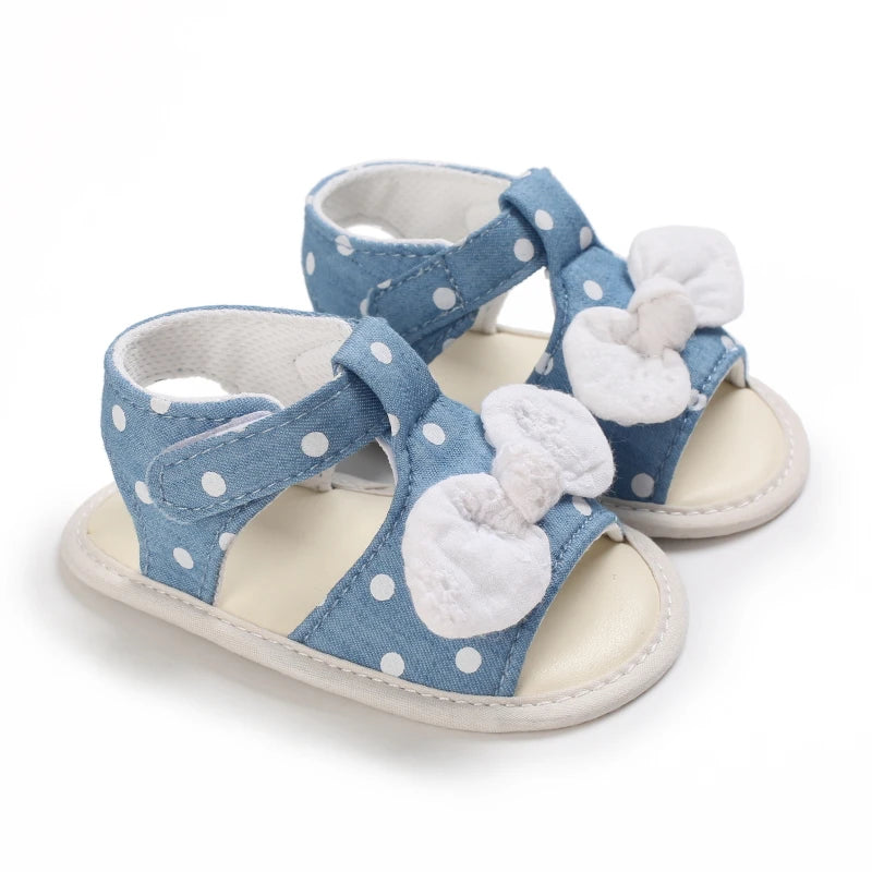 Baby Girl Summer Sandals 0-1 Year Cute Bow First Walker Soft Comfortable Newborn