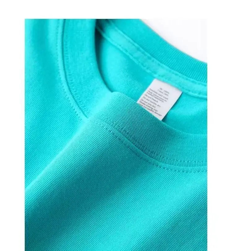 Summer Men's and Women's Purple Short Sleeve T-Shirt, 100% Cotton Round Neck Loose Unisex Tee, Breathable and Comfortable