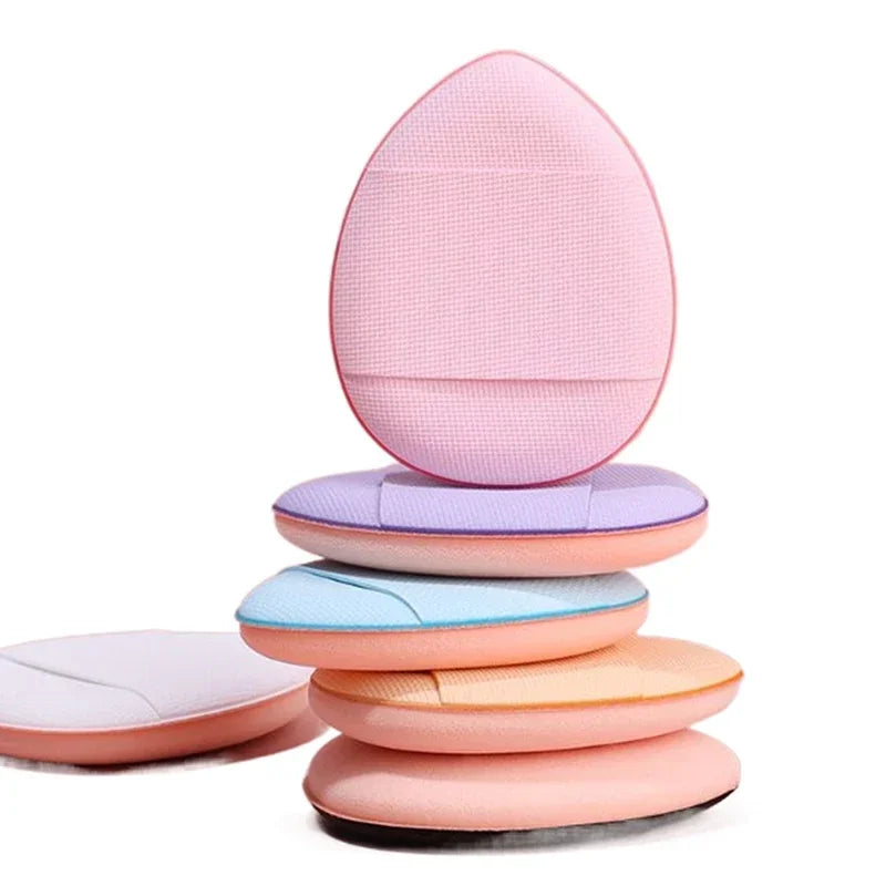 6PCS Foundation With Storage Face Concealer BB Mini Finger Puff Box Cream Cosmetic Applicator Makeup Air Cushion Powder Sponge