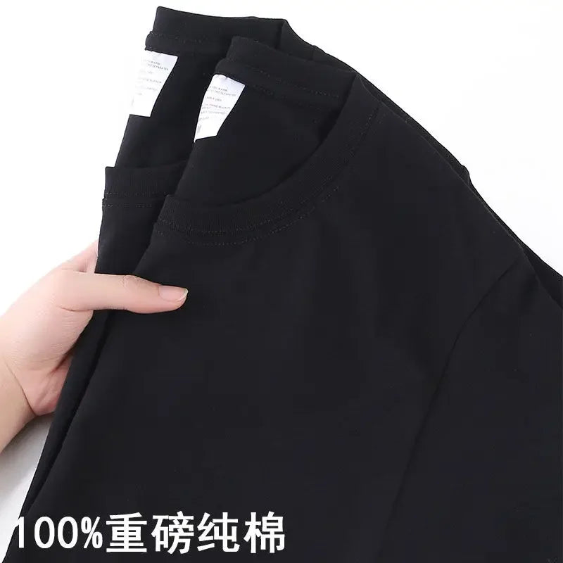 100% Cotton Short-Sleeve T-Shirt - Casual O-Neck Unisex Tee