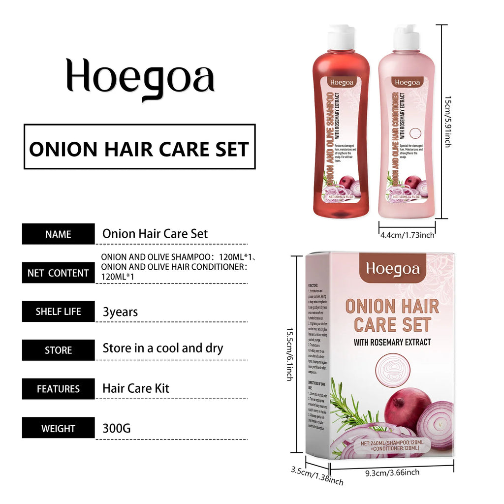 Onion and Rosemary Hair Shampoo and Conditioner Set - 240ml