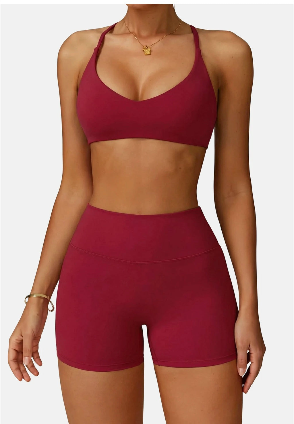 Solid Color Comprehensive Training Yoga Bra Women Fitness Bra Cross Back Sport Underwear Gym Top Hollow Back Push Up Chest Pad