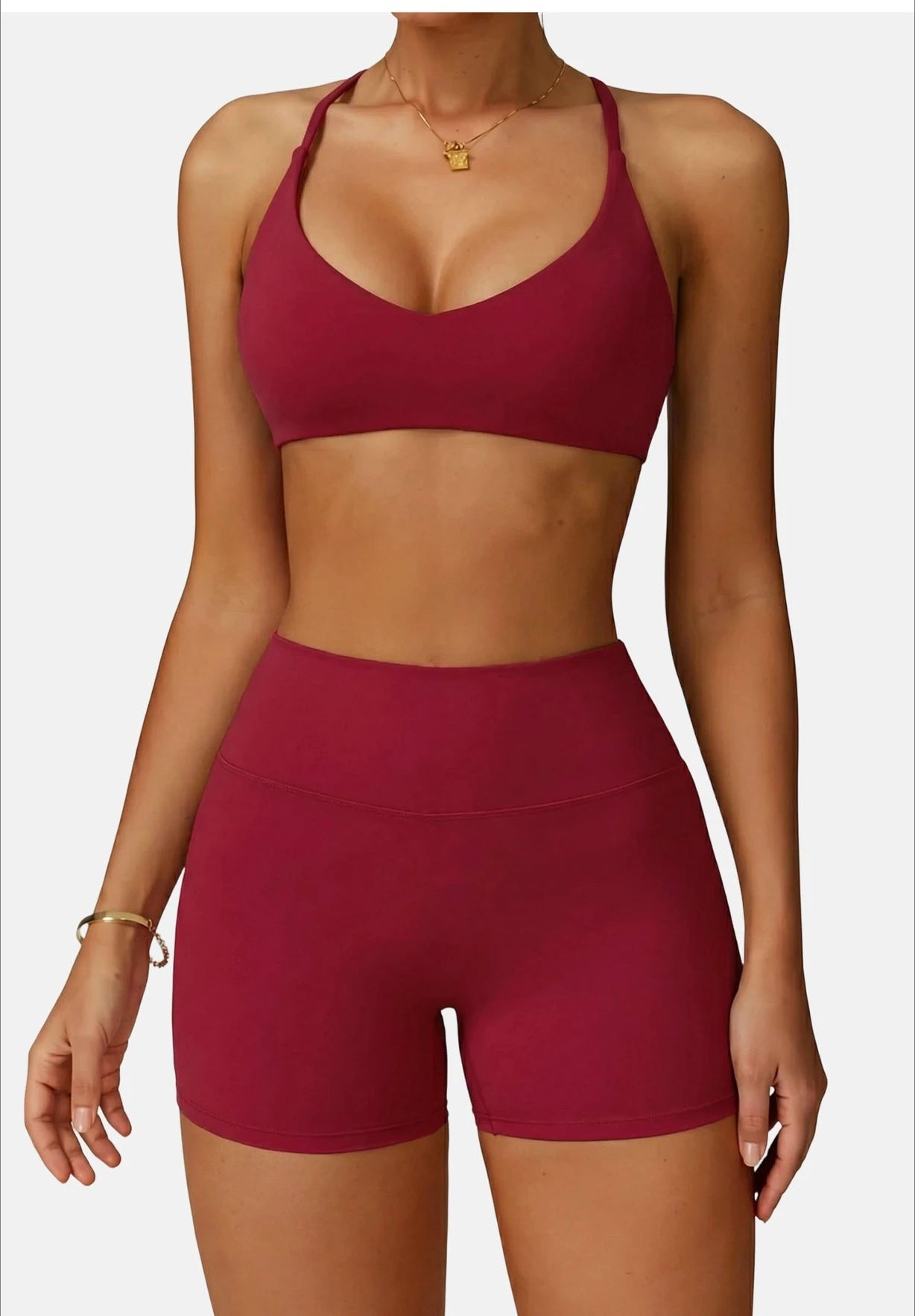 Solid Color Comprehensive Training Yoga Bra Women Fitness Bra Cross Back Sport Underwear Gym Top Hollow Back Push Up Chest Pad