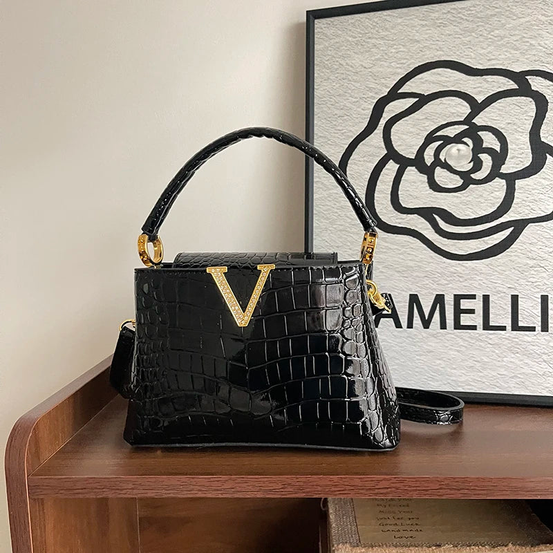 Mom' Bag Luxury Brand Ladies Messenger Bag In Leather - Famous Designer Elegant Tote Bag Popular Classic Design