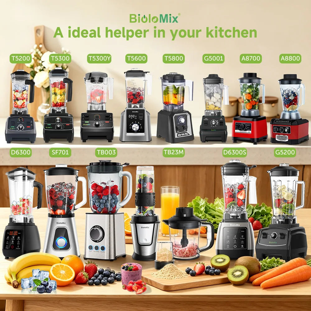 BioloMix 2200W Professional Blender for Smoothies And Juices Efficient Kitchen Appliance for Mixing Drinks