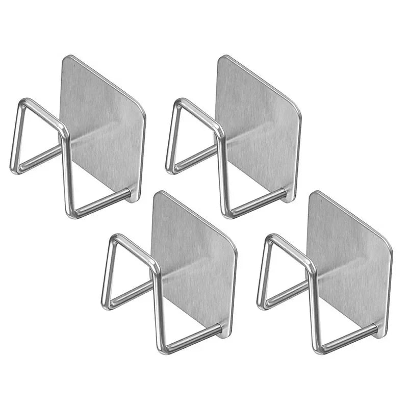 Estante de almacenamiento de acero inoxidable sin perforaciones para cocina, estante para tapas de ollas montado en la pared, estante de almacenamiento para tablas de cortar en la parte inferior del gabinete