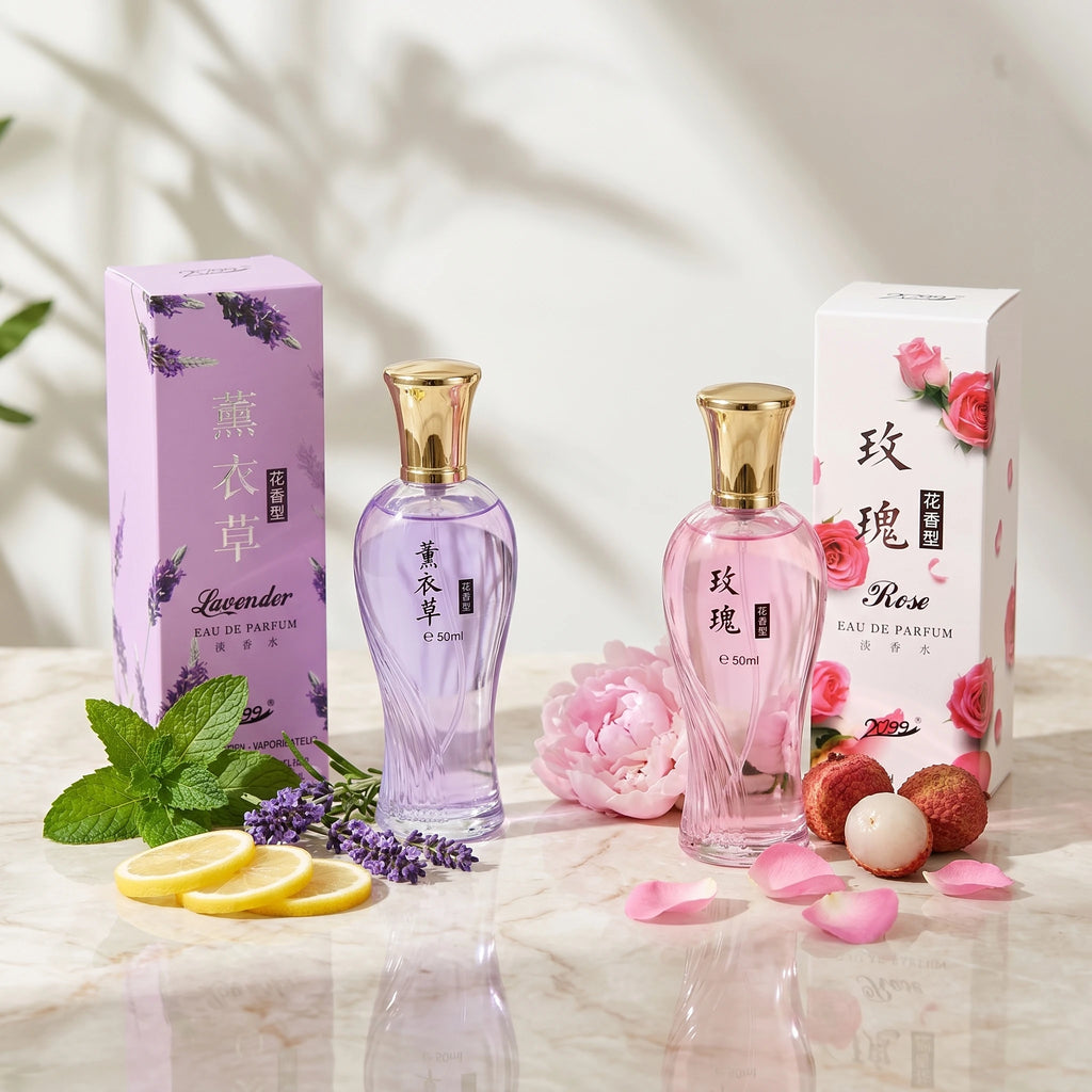 Oriental Classic Floral Fragrance for Women, 1.7 oz X 2pcs (Two Bottles per Case), Featuring Osmanthus, Jasmine, Lavender, Gardenia, Lily, Magnolia, and Rose. A Natural Floral Scent, Fresh and Refreshing, Suitable for Gifting