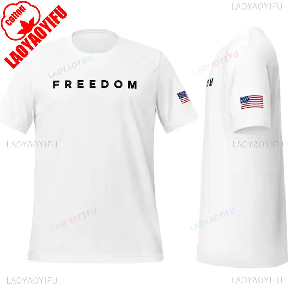Charlie Kirk Freedom Shirt Patriotic Graphic Tee Tribute For Patriotic Activists Streetwear