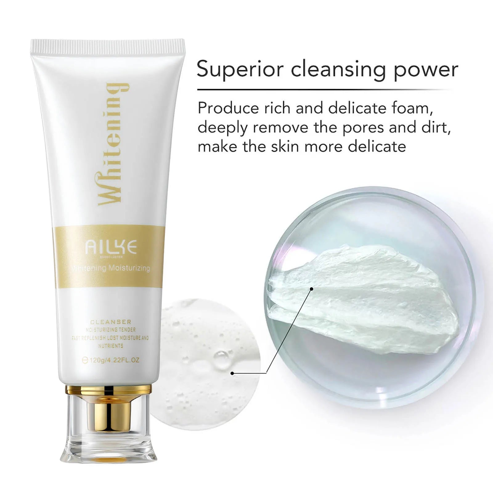 AILKE Anti-Wrinkles Whitening Skin Care Face Cream, With Collagen, Rose, Moisturizing, Brightening, Women Facial Korean Cosmetic