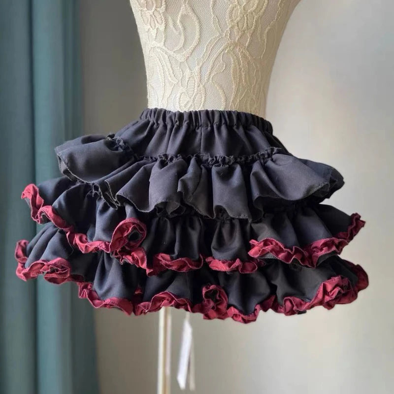 Japanese Kawaii Mini Pleated Skirts Shorts Womens JK Jupe Sweet Lolita Pant Skirt 2026 Y2k Aesthetic Ruffled High Waist Faldas