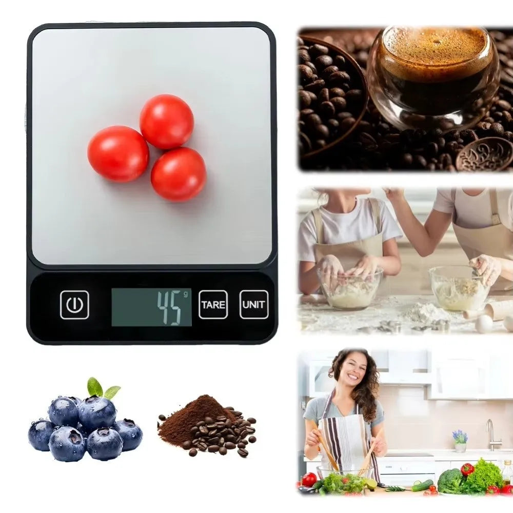 10kg Kitchen Scale LCD Digital Display Electronic Table Scale Baking Gram Weight Scales For Personal Healthy Diet Food Scale