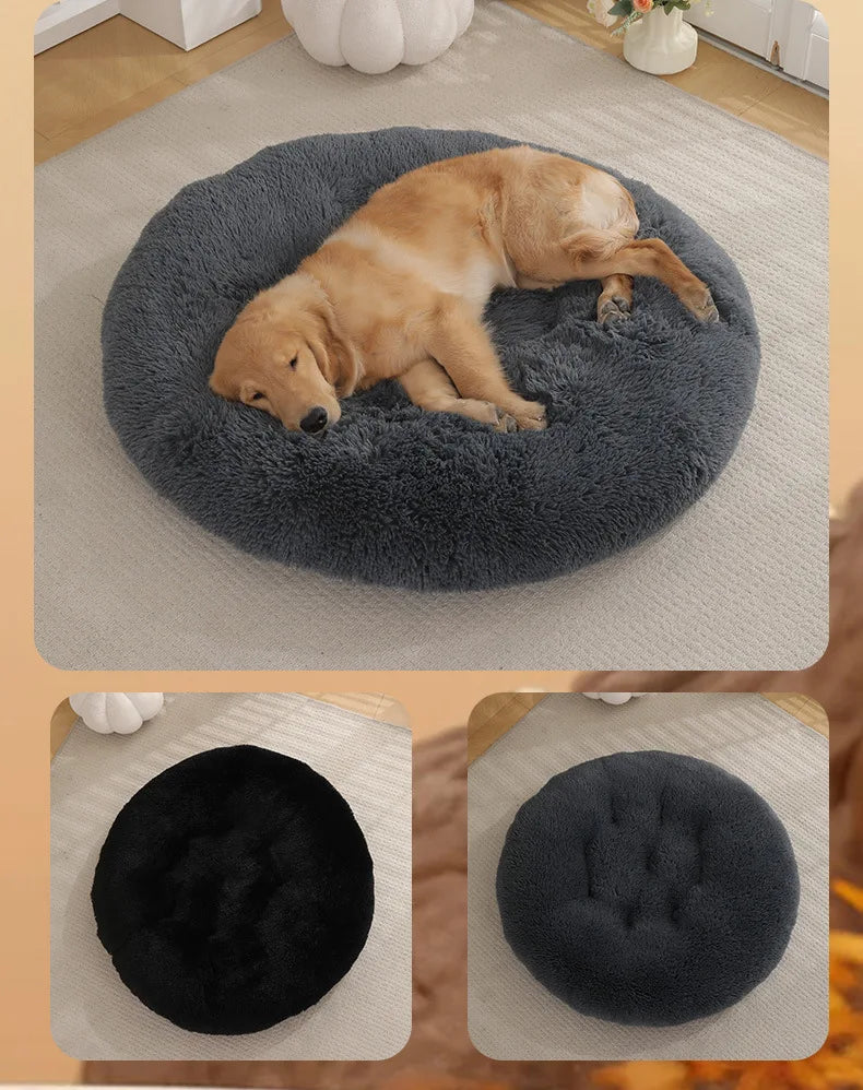 Round Pet Mat, Dog Pad, Plush, Warm for Winter, Sleeping Dog Bed, Cat Nest, Dog Nest, Pet Supplies