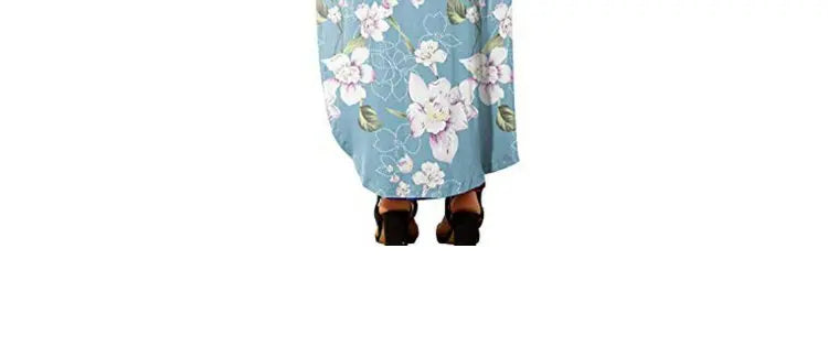 Pure Color Splice Short Sleeve V-Neck Slit Long Dress Loose Fit Women's Summer Cotton Polyester Maxi Dress Citywalk