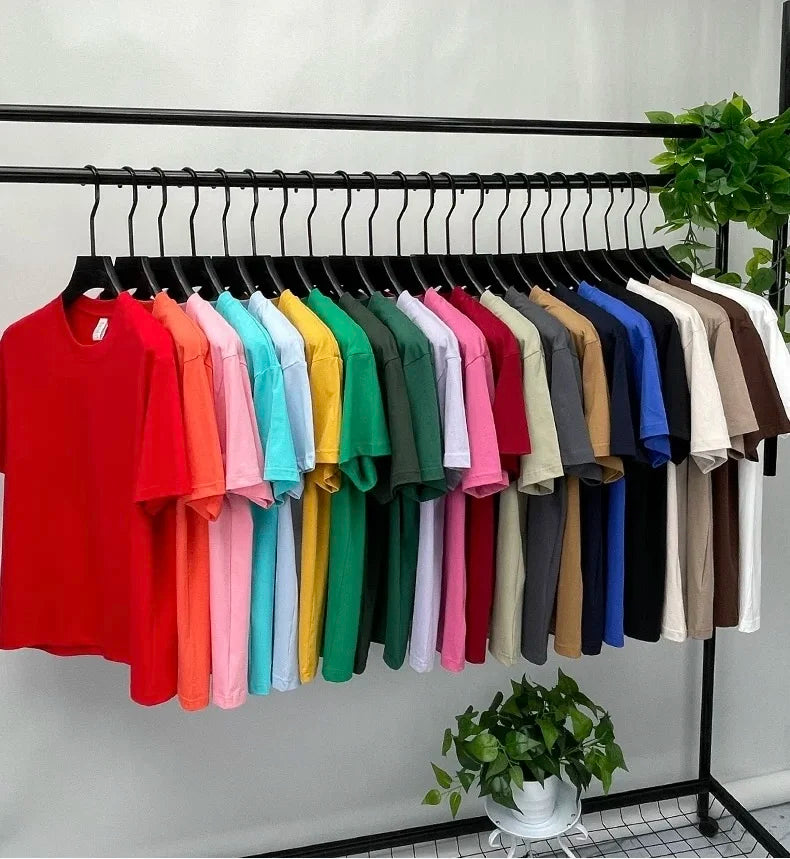 100%cotton men short sleeve T-shirt round neck summer casual high-quality new classic solid color comfort breathable fashion top