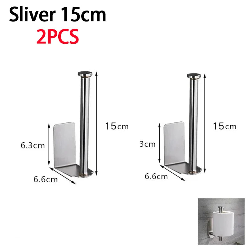 Toallero de cocina de acero inoxidable, soporte para papel de cocina, organizador debajo del fregadero, estante de almacenamiento alargado, accesorios para fregadero SNJ007