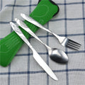 Cuchara de camping de viaje, juego de cubiertos de viaje con cremallera, estuche de almacenamiento portátil para herramientas de cena, hogar, picnic, vajilla lavable