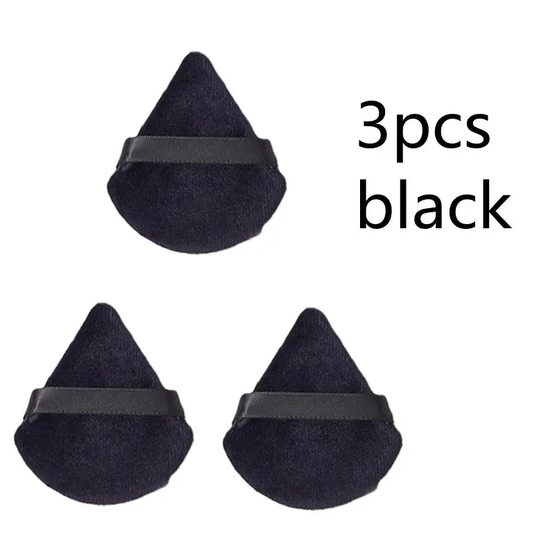 Velvet Cosmetic Powder Pufff Makeup Sponge Puff Dry Use Triangle Makeup Puff Women'S Soft Smooth Beauty Washable Face Makeup Tools