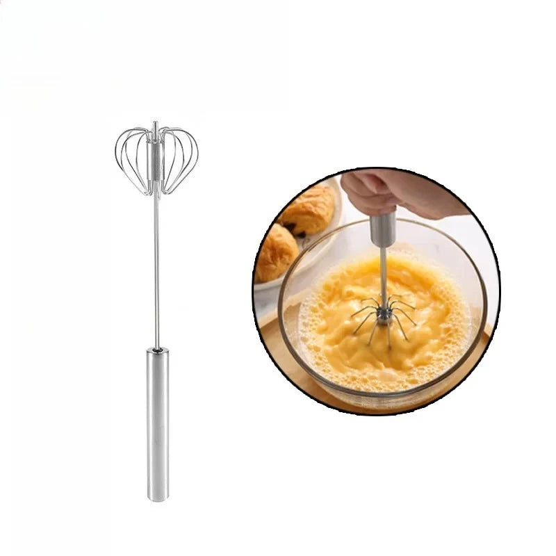 Batidora de huevos semiautomática, batidora de crema rotatoria, batidora de huevos manual para el hogar, herramienta para hornear, utensilios de cocina