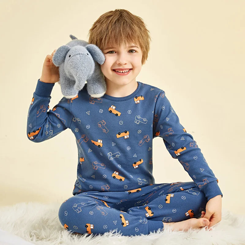 Toddler Boys Pajamas Sets for Teenagers 2 to 3 4 5 6 7 8 9 10 11 12 13 14 Years Autumn Winter Cotton Green Dinosaur Kids Pijamas