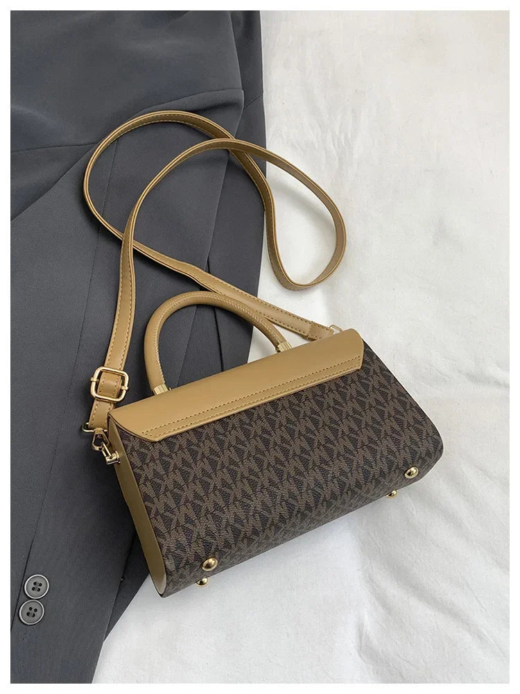 Michael Kors women's fashionable crossbody single shoulder handbag MK classic letter multifunctional small square bag