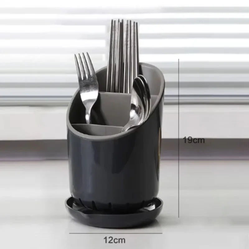 1PC Soporte de Almacenamiento de Plástico Estante de Secado de Cocina para Vajilla Cuchillo Cuchara Tenedor Contenedor de Drenaje Organizador Herramienta de Mesa