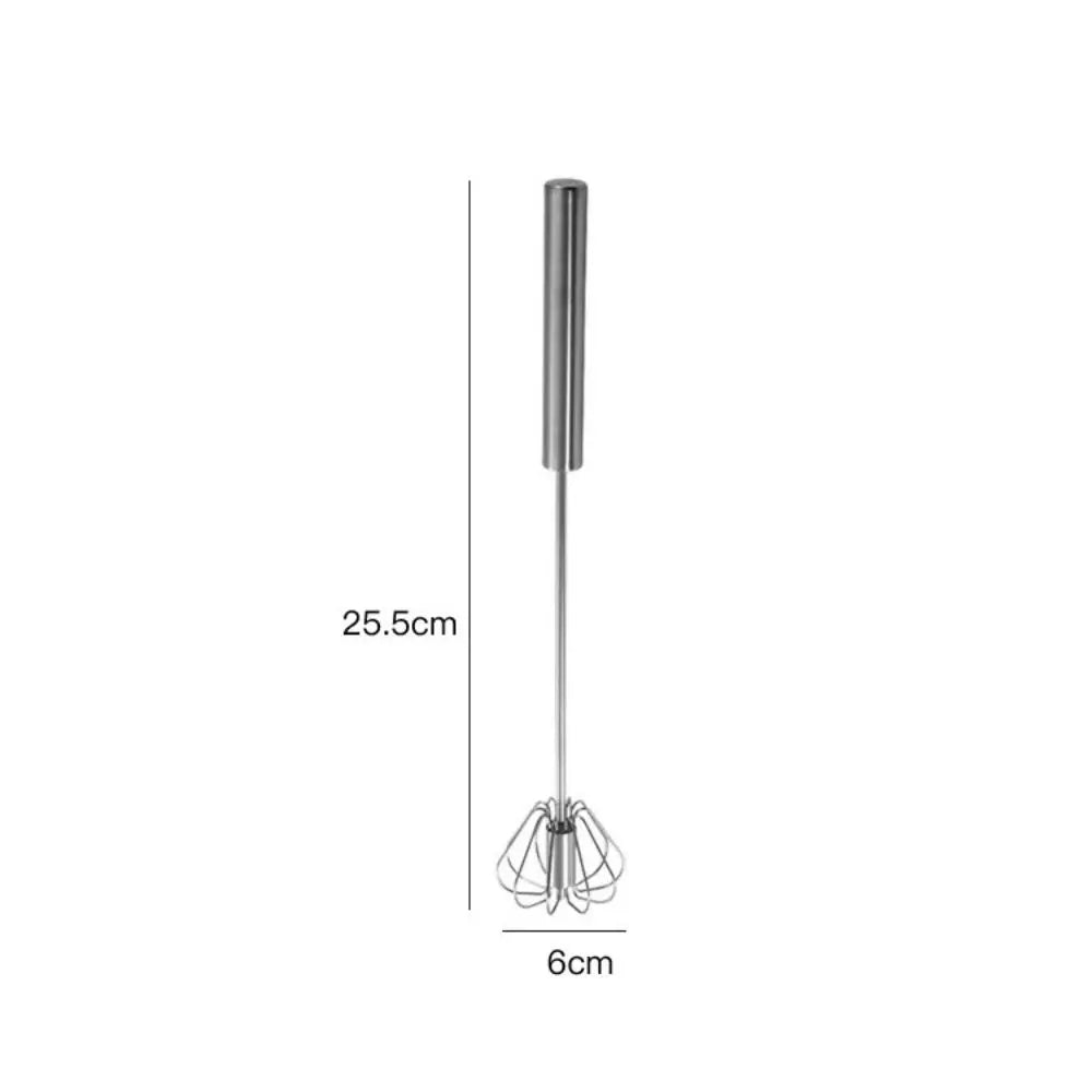 Batidor giratorio de acero inoxidable, mezclador semiautomático, batidor manual, utensilios de cocina para crema, huevos, repostería.