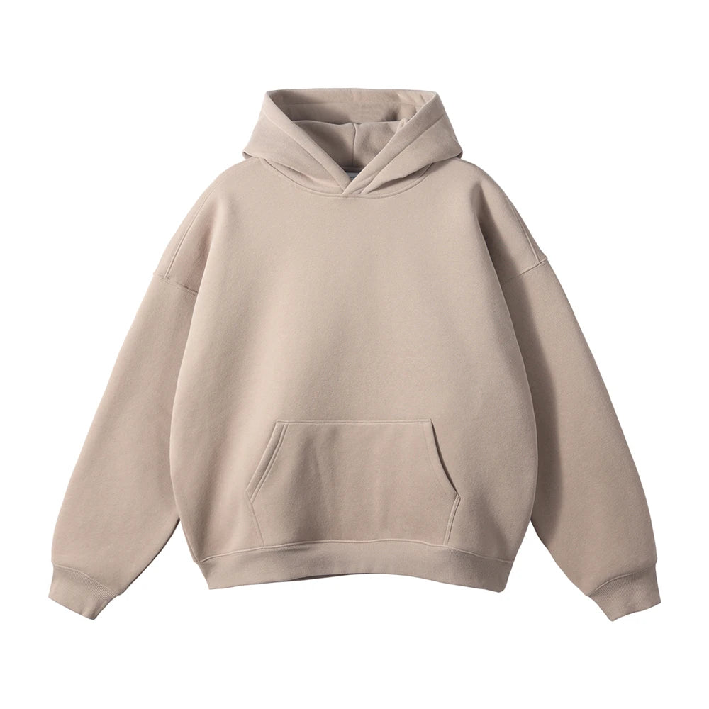 ZODF Men's Unisex Fleece Hoodie - 350gsm Oversized Winter Sweatshirt
