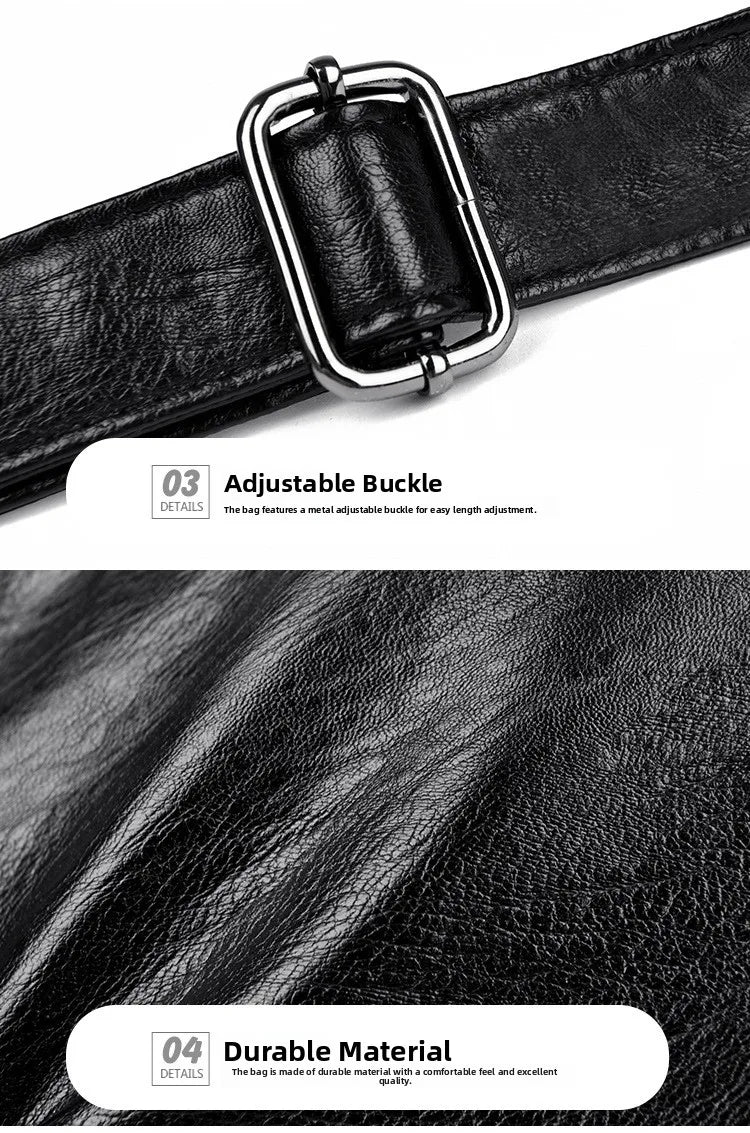 Trendy Women's Soft Leather Shoulder Bag Large Capacity Diagonal Crossbody Bag Street Style Matron Bag Fashionable All-Match