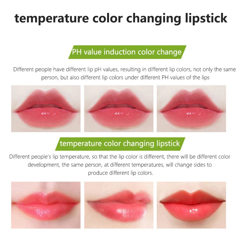 Aloe Vera Temperature Color Changing Lipstick Moisturizing Jelly Lip Balm Long Lasting Nourishing PH Reactive Lip Gloss Lip Care