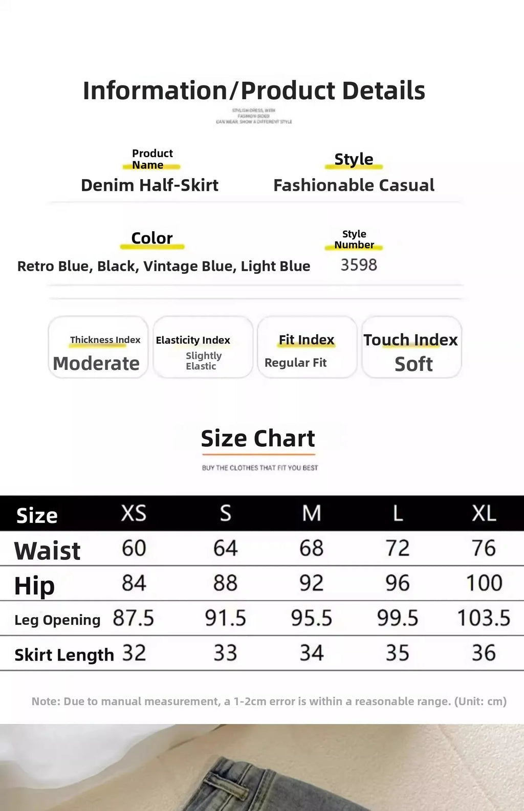 Sexy Retro High Waist Denim  Skirt Women's Anti-Light Versatile Slimming American Hot Girl f-length Summer Skirt