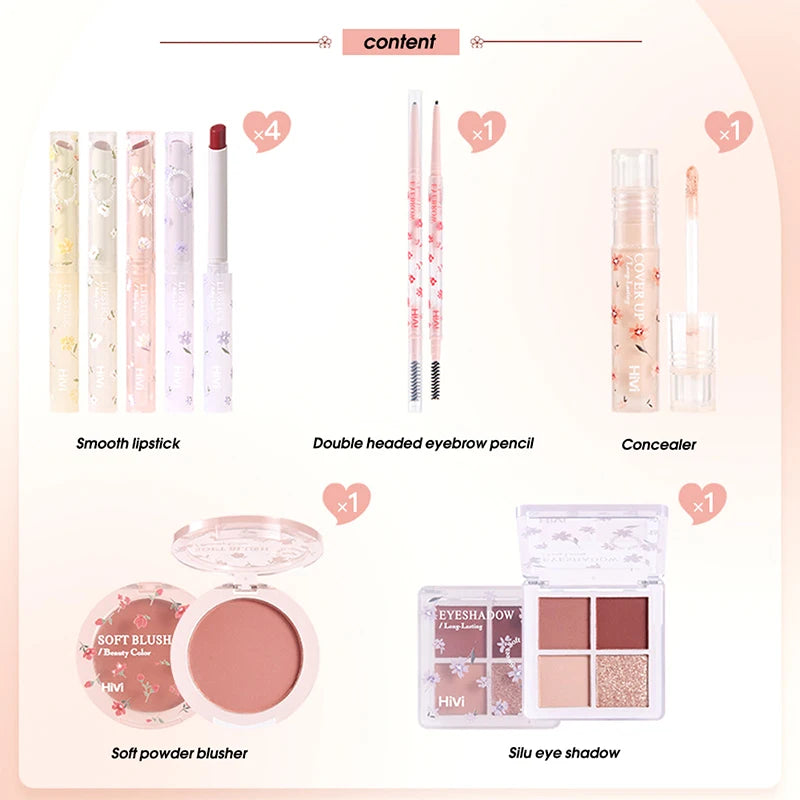 Makeup Kit For Women'S Full Kit,Long-Wearing Makeup Product Set, 8Pcs Lipstick