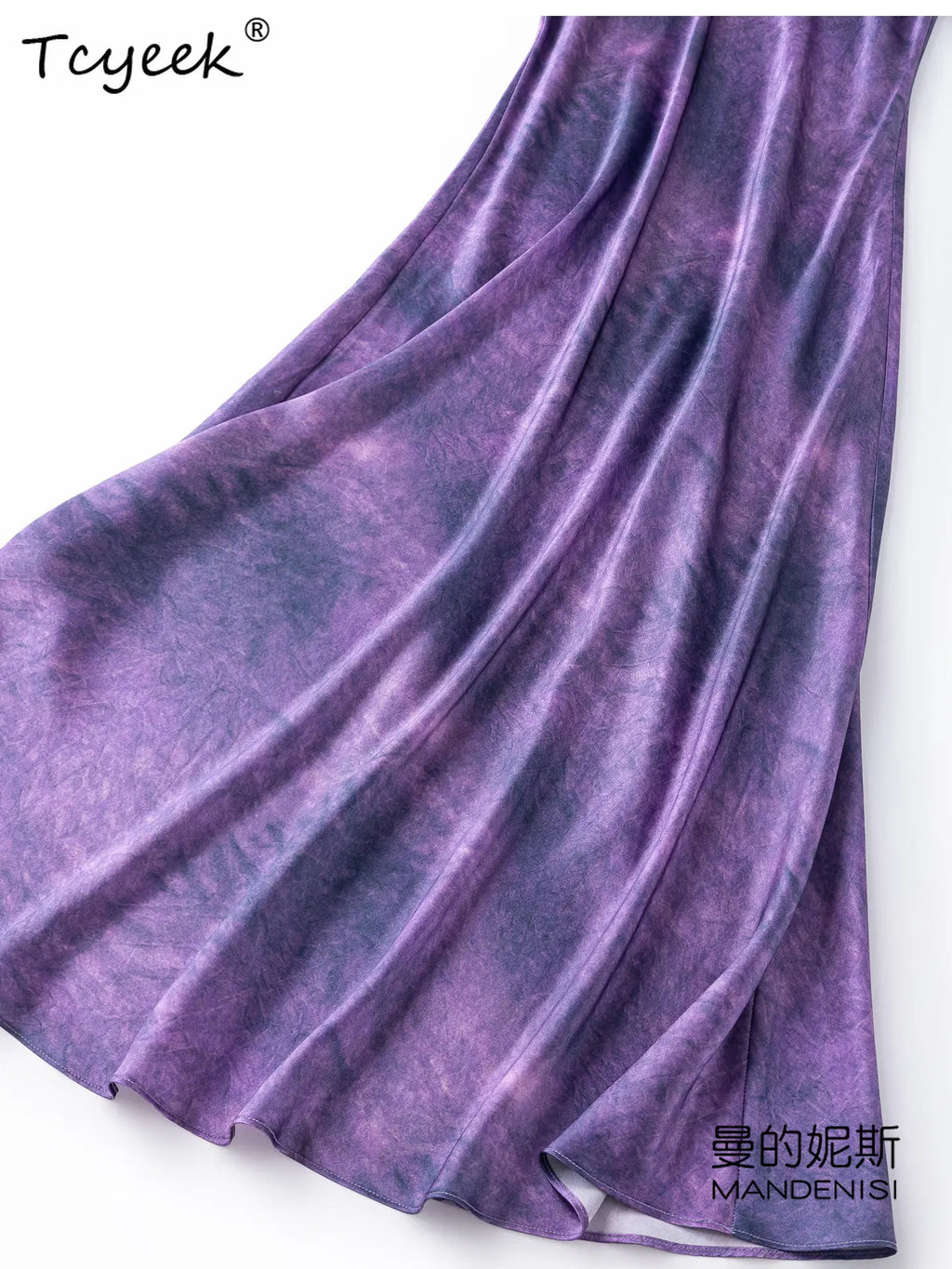 Tcyeek 100% Natural Mulberry Silk Womens Dresses Summer Clothes Elegant Fashion Dress 21MM Silk Maxi Dress 2026 Платье Женское