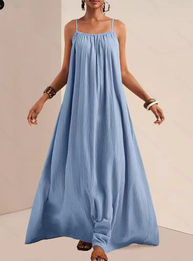 2026 Summer New Elegant Pure Color Strapless Maxi Dress Fashionable Gown for Women Elegant Simple Design Floor-Length Dress