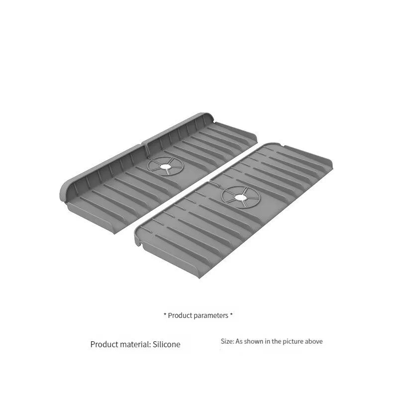 Tapete de silicona para grifos, soporte para jabón de platos y esponjas, alfombrilla de secado para encimera de cocina, protector contra salpicaduras para fregadero de cocina y baño, almohadilla de drenaje