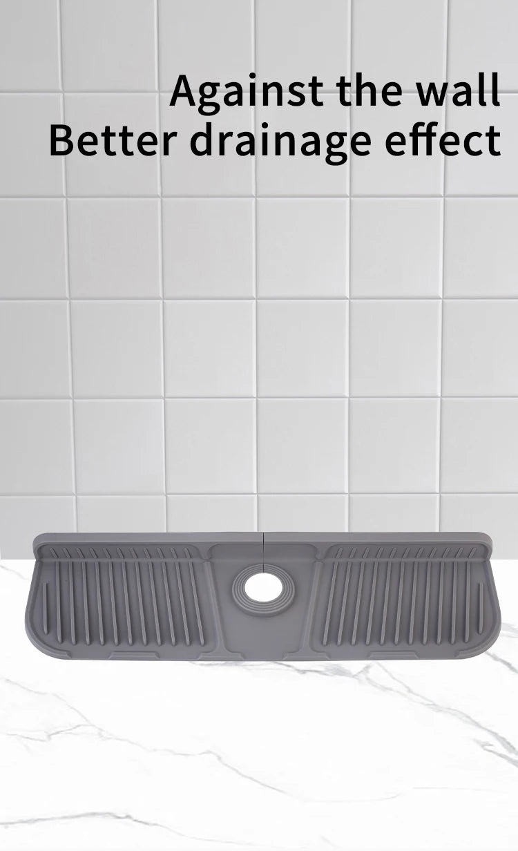 Alfombrilla de silicona para grifo de cocina, alfombrilla recogegotas de agua para grifo, almohadilla antisalpicaduras para fregadero, protector de encimera de baño