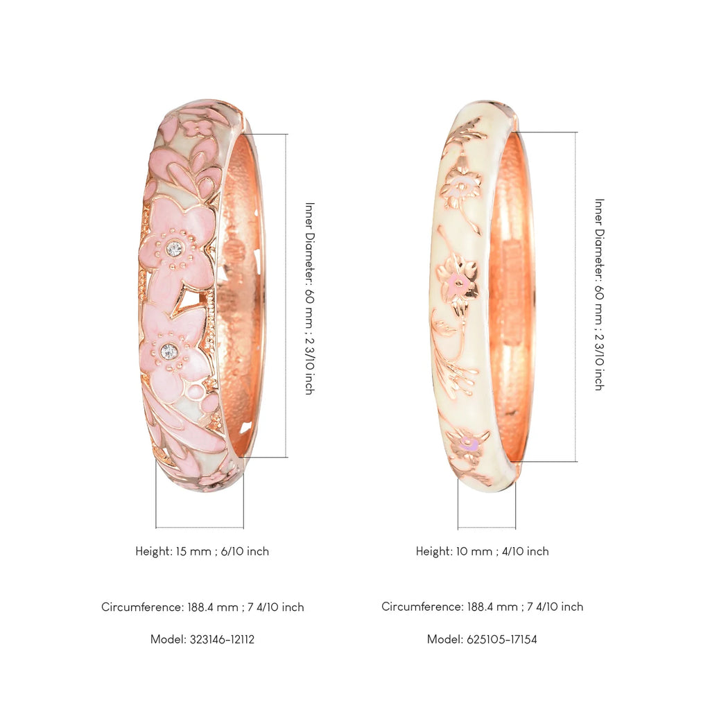Bangle For Women Double Enamel Bangle Set Cloisonne Women's Jewelry Accessories Indian Style Dubai Trendy Metal Bracelet On Hand