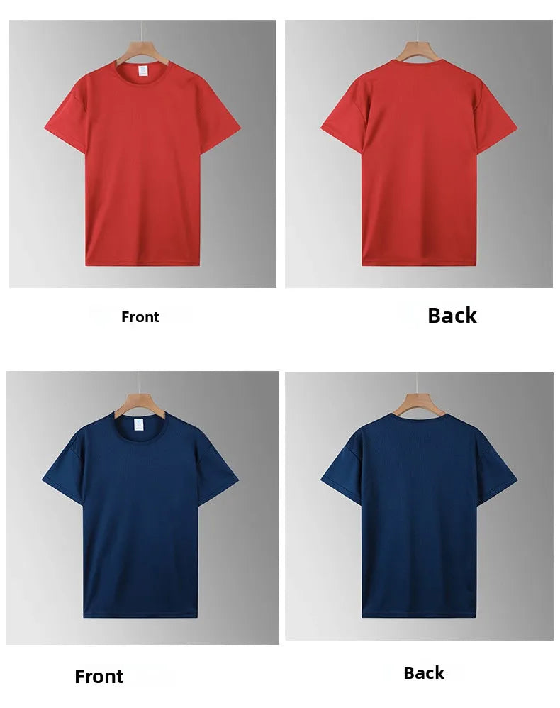 Versatile Men's Short Sleeve Shirt Tee Tops European Size Multi-Pack Slim Fit Sporty Style Fiber Blend Lightweight Clothing