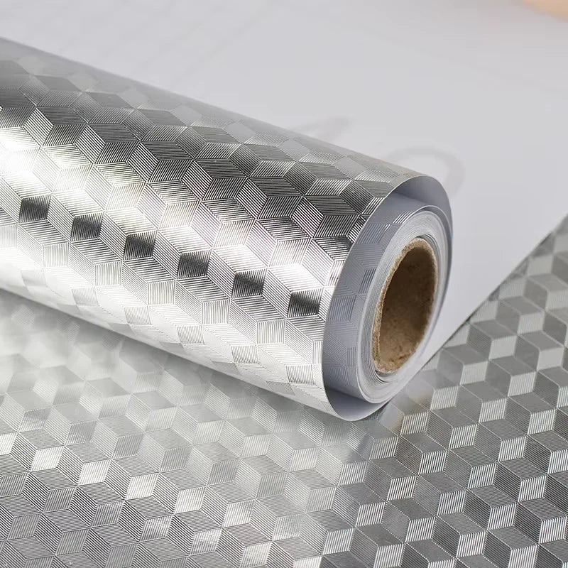 Pegatinas de pared de cocina resistentes a altas temperaturas, pegatinas a prueba de aceite, impermeables para gabinetes, estufas, papel de aluminio