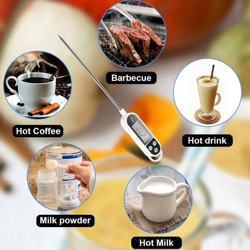 Termómetro de cocina digital para medir la temperatura de la carne, termómetro electrónico de alimentos con pantalla LCD